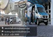 Discounted Birmingham to Birmingham Airport Minibus Transportation Ser